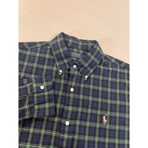 Polo by Ralph Lauren Green and Blue Plaid Shirt